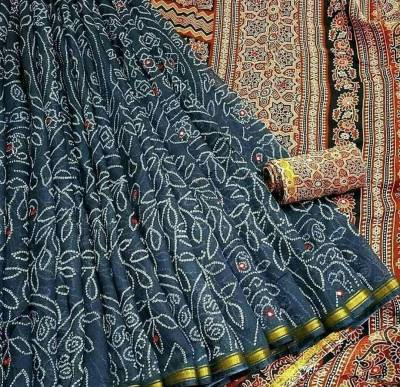 Ajrakh Vol 1 By Meraki Bandhani Print Dailywear Saree Collection